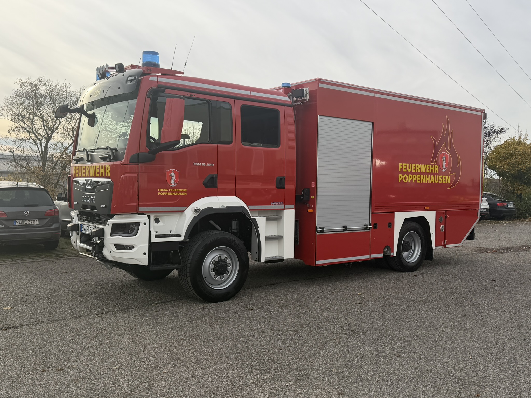 GW-L2 - Poppenhausen, Ort/Kunde: Gemeinde Poppenhausen, Fahrzeug: MAN TGM 13.320 4x4BL CH, Typ: GW-L2 - HENSEL Fahrzeugbau - Auslieferung Kundenfahrzeug