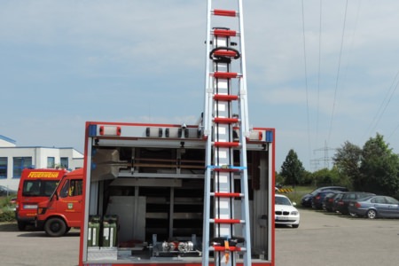 Leiterlagerung - Boxbrunn, Ort/Kunde: Feuerwehr Boxbrunn, Fahrzeug: Ford Transit, Typ: Reparatur