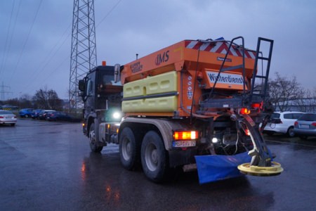 Nachrüstung Arbeitsscheinwerfer - Väth Recycling, Ort/Kunde: Recycling Väth, Fahrzeug: MB Actros MP3 Wechselsystem, Typ: Reparatur