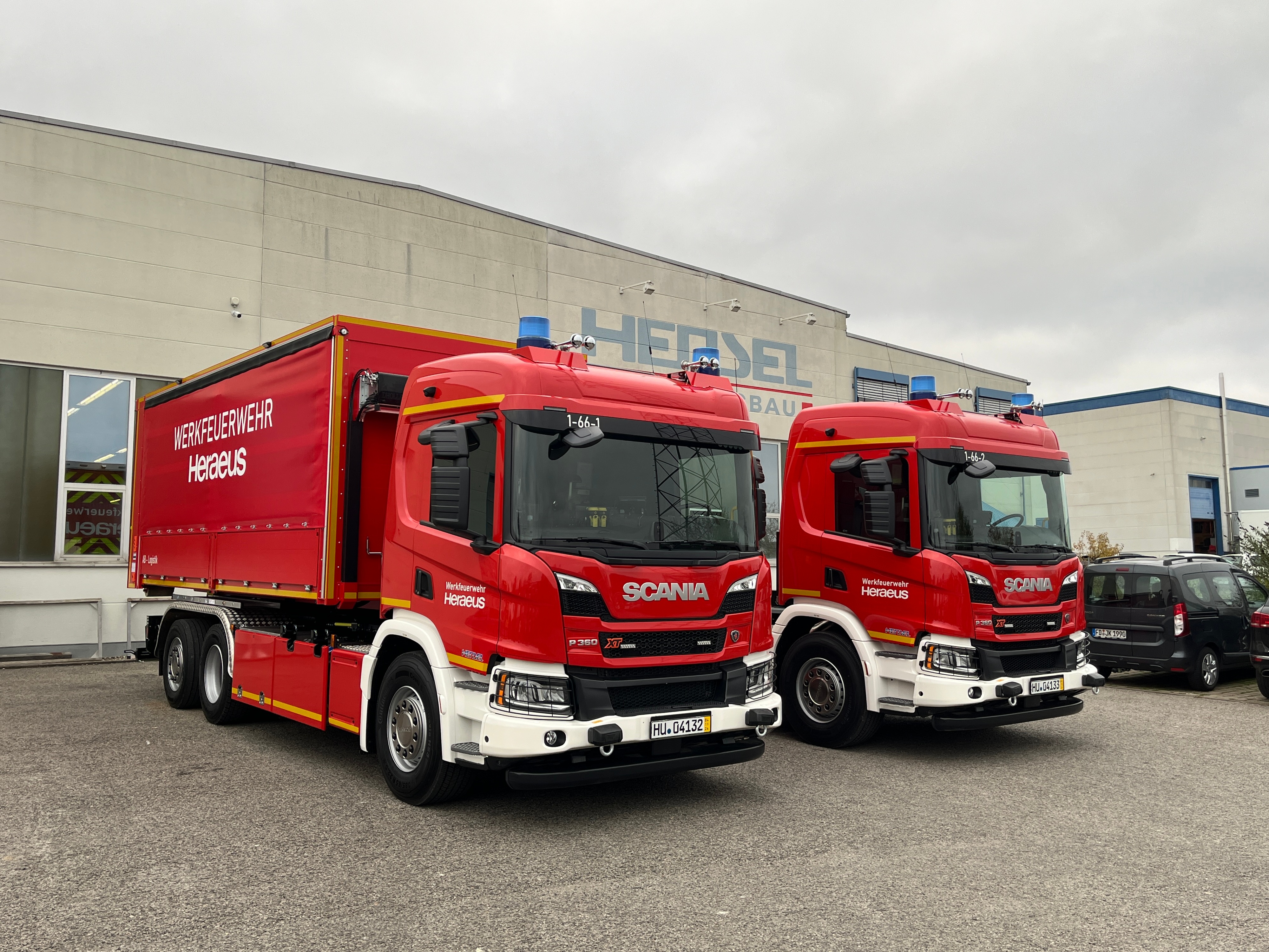 2x WLF - Heraeus Hanau WF, Ort/Kunde: Heraeus Site Operations GmbH & Co. KG, Fahrzeug: SCANIA P 360 B6x2 4NA, Typ: WLF - HENSEL Fahrzeugbau - Auslieferung Kundenfahrzeug