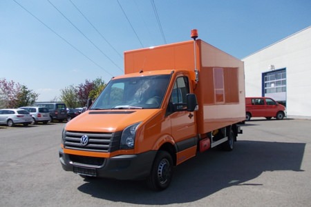 Kofferaufbau - Team Orange, Ort/Kunde: Team Orange, Fahrzeug: VW Crafter 50 Radstand 4325, Typ: Kofferaufbau - HENSEL Fahrzeugbau - Auslieferung Kundenfahrzeug