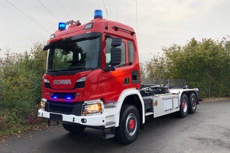 WLF Bayreuth, Ort/Kunde: Feuerwehr Bayreuth, Fahrzeug: Scania P410, Typ: WLF - HENSEL Fahrzeugbau - Auslieferung Kundenfahrzeug