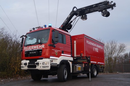 Vers-LKW Sennfeld, Ort/Kunde: Feuerwehr Sennfeld, Fahrzeug: MAN TGM 13.290 4X4 BL, Typ: Versorgungs-LKW - HENSEL Fahrzeugbau - Auslieferung Kundenfahrzeug