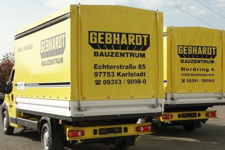 2x Pritschenaufbau Marktheidenfeld, Ort/Kunde: Gebhardt Bauzentrum GmbH & Co. KG, Fahrzeug: Citroen Jumper 35 L4 ( Vorhanden ), Typ: Pritschenaufbau