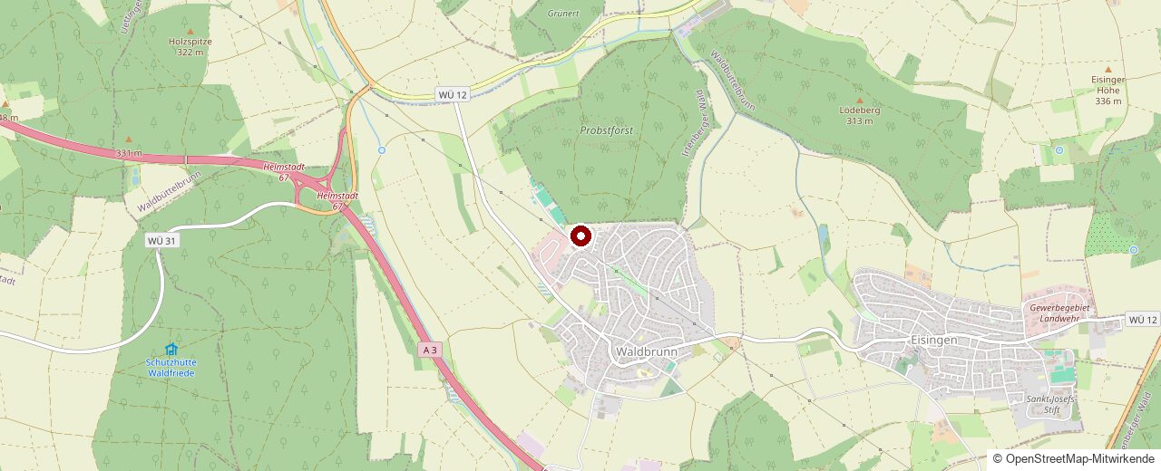 Karte: HENSEL Fahrzeugbau, Daimlerstr. 2, 97295 Waldbrunn